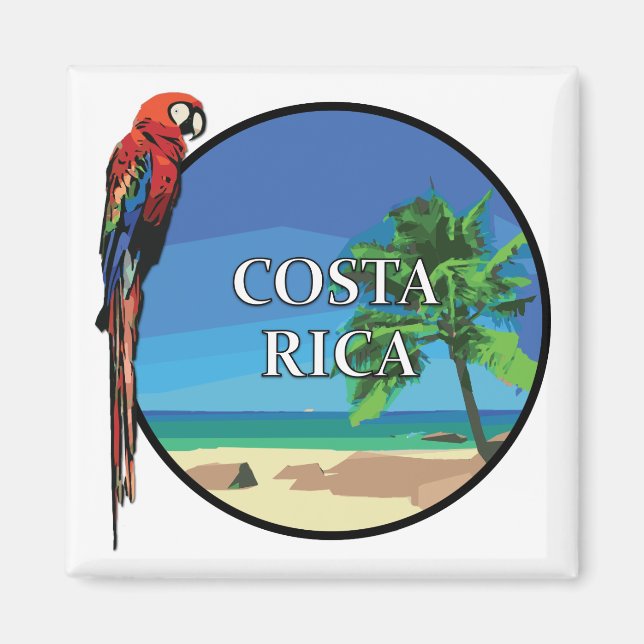 Costa Rica - Magnet Carré de 2 pouces (Devant)