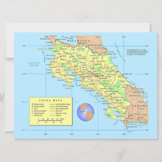 COSTA RICA Map Card Karte