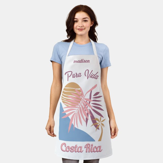 Costa Rica Motto Pura Vida Schürze (Getragen)