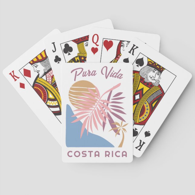 Costa Rica Motto Pura Vida Spielkarten (Rückseite)