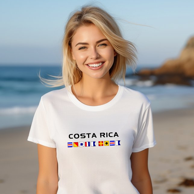 Costa Rica Nautical Maritime Flags T-Shirt (Créateur téléchargé)