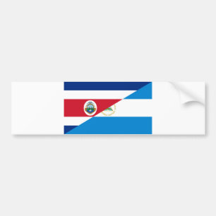 Costa rica nicaragua Halbfahne Autoaufkleber