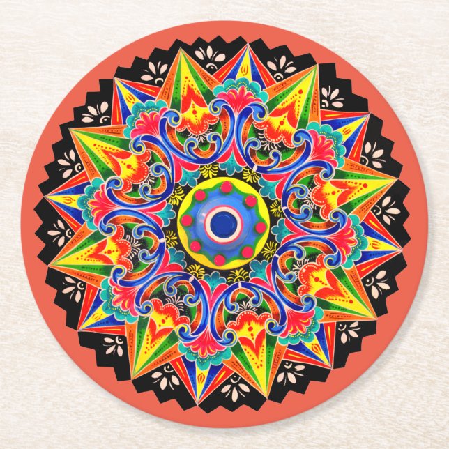 Costa Rica Ox Cart Wheel Carreta Untersetzer (Vorderseite)