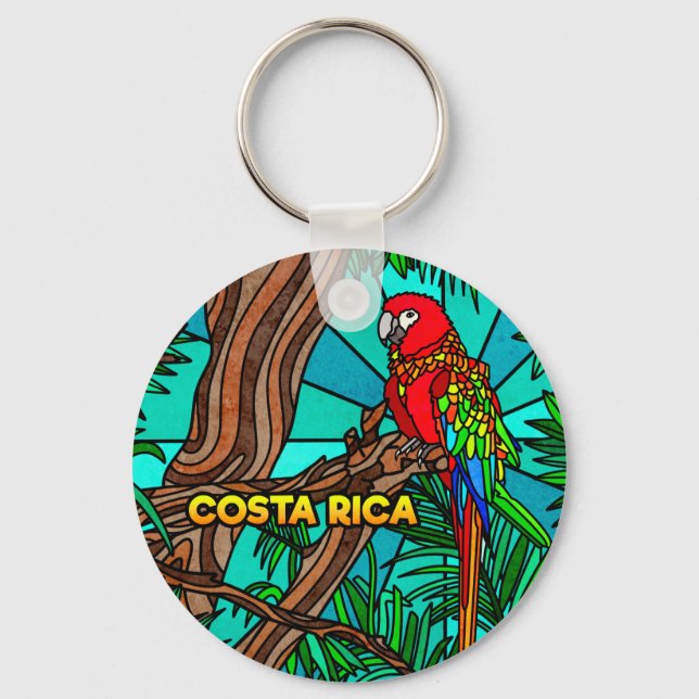Costa Rica Parrot Schlüsselanhänger (Vorderseite)
