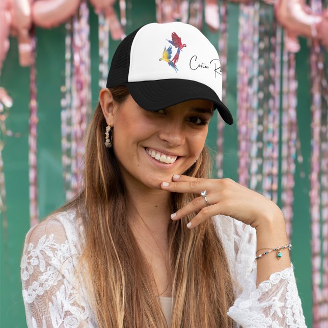 Costa Rica Parrots Souvenir Truckerkappe (Costa Rica Parrots Souvenir Trucker Hat)