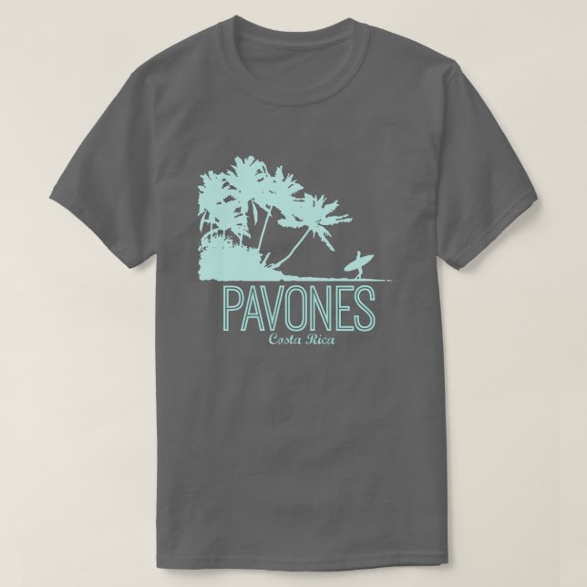 Costa Rica Pavones Surfstrand Souvenir T-Shirt (Design vorne)