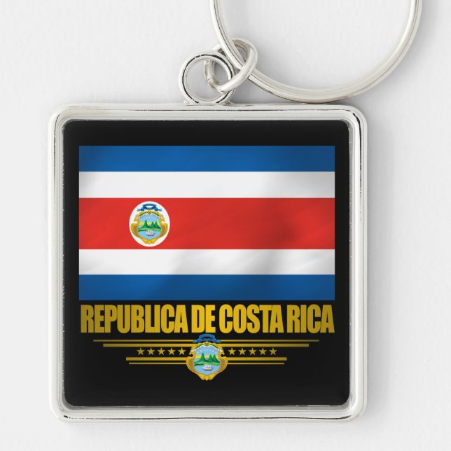 "Costa Rica Pride" Geschenkideen Schlüsselanhänger (Vorne)
