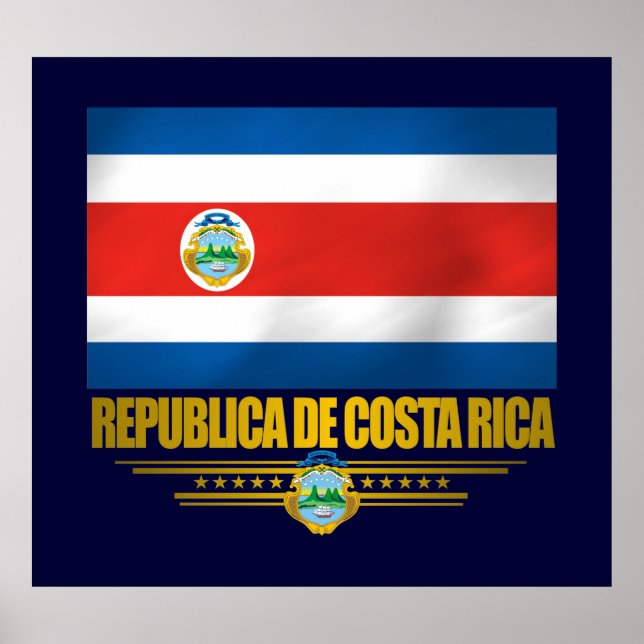 "Costa Rica Pride" Posters & Prints Poster (Vorne)