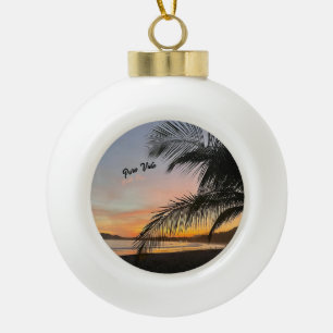 Costa Rica "Pura Vida" Andenken-Weihnachtsbaumschm Keramik Kugel-Ornament