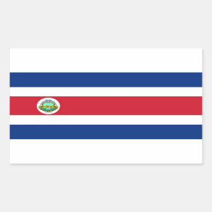 COSTA RICA RECHTECKIGER AUFKLEBER