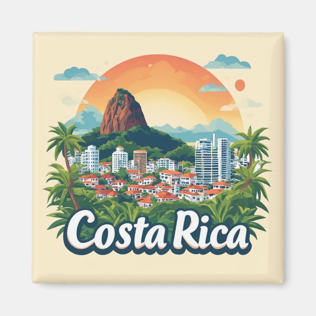 Costa Rica Reise Design 🗺️ Magnet (Vorne)