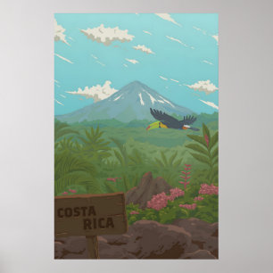Costa Rica Reiseplakat Poster