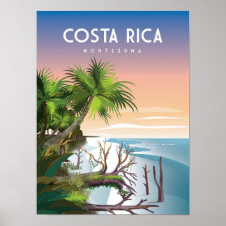 Costa Rica | Reiseplakat | tropischer Strand Poster