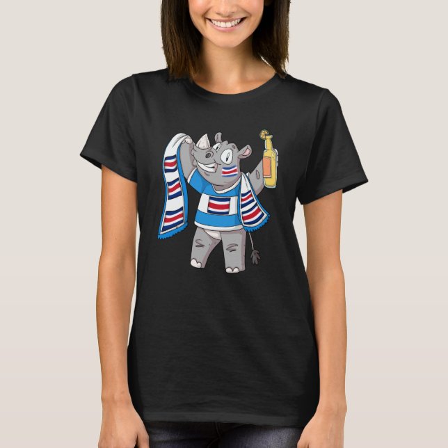 Costa Rica Rhino Fan T-Shirt (Vorderseite)