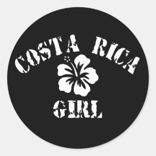 Costa Rica Runder Aufkleber