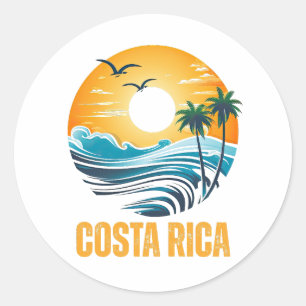 Costa Rica Runder Aufkleber