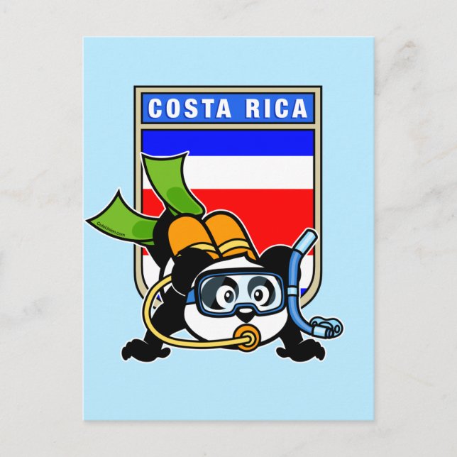 Costa Rica Scuba Diving Panda Postkarte (Vorderseite)