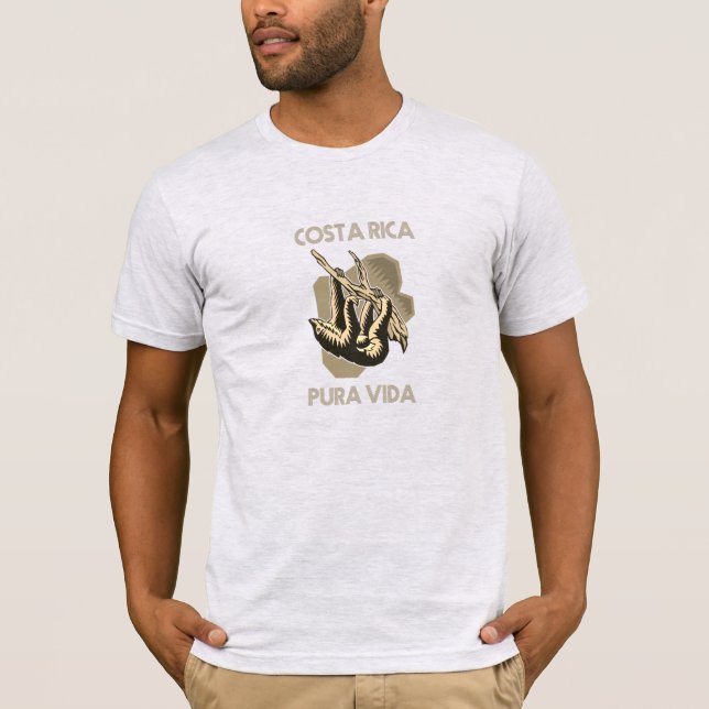 Costa Rica Sloth Pura Vida T-Shirt (Vorderseite)