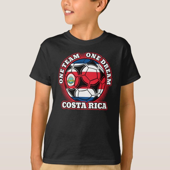 Costa Rica Soccer One Team One Dream T-Shirt (Vorderseite)