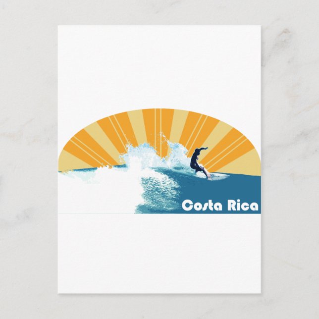 Costa Rica Surf Postkarte (Vorderseite)