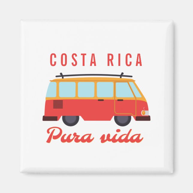 Costa Rica Surfreisen Van Magnet (Vorne)