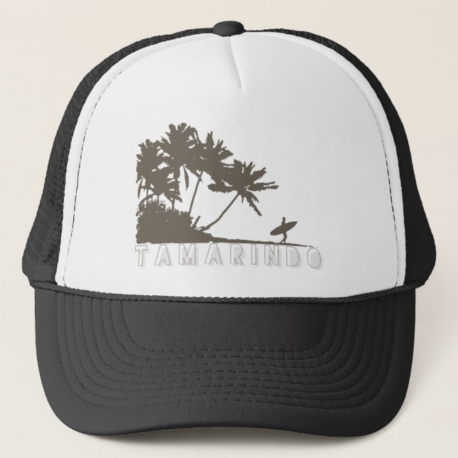 Costa Rica Tamarindo Surfer Trucker Hat Truckerkappe (Vorderseite)