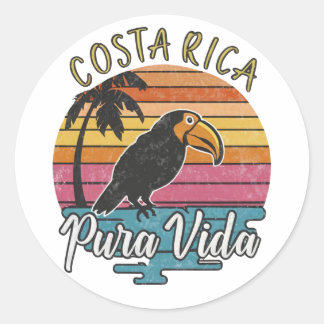 Costa Rica Toucans, Pura Vida Runder Aufkleber