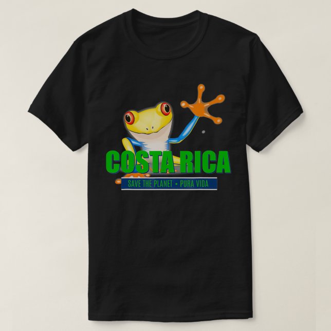 Costa Rica Tree Frog Souvenir T-Shirt (Design vorne)
