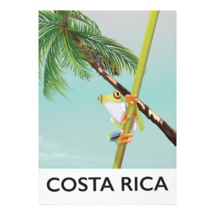Costa Rica Tree Frog Vacation Poster