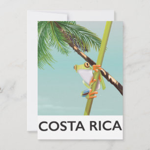 Costa Rica Tree Frog Vacation Poster Einladung