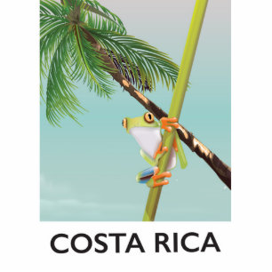Costa Rica Tree Frog Vacation Poster Freistehende Fotoskulptur