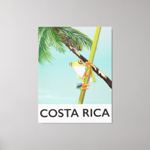 Costa Rica Tree Frog Vacation Poster Leinwanddruck