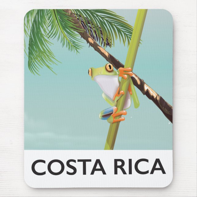 Costa Rica Tree Frog Vacation Poster Mousepad (Vorne)