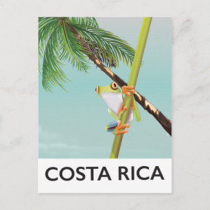 Costa Rica Tree Frog Vacation Poster Postkarte