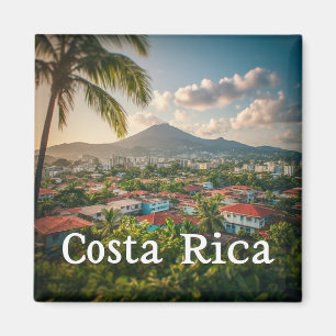 Costa Rica Tropisches Küstenstädtchen Kühlschrank  Magnet
