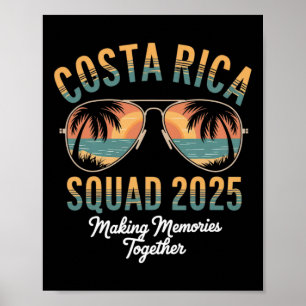 Costa Rica Truppe 2025 Urlaub Tropisch Pura Vida Poster