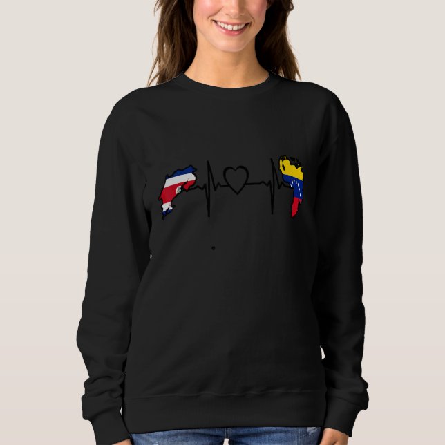 Costa Rica Venezuela Flag Costa Rican Venezuelan H Sweatshirt (Vorderseite)