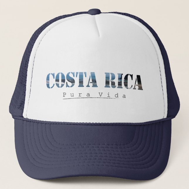 Costa Rica Vida Hat Rein Truckerkappe (Vorderseite)