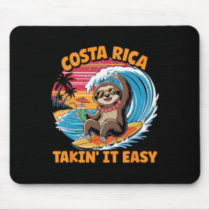 Costa Rica Vida Surfer Take It Easy Costa Rica Fau Mousepad