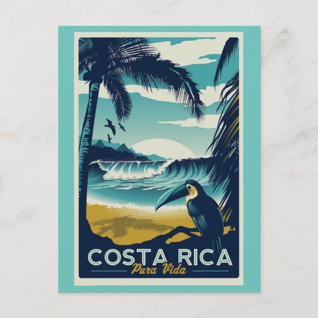 Costa Rica Vintage Reisepostkarte Postkarte (Vorderseite)