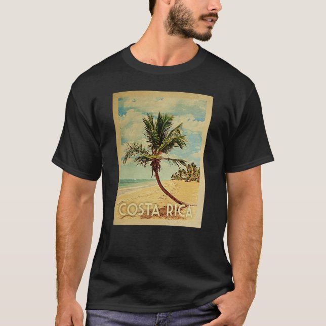 Costa Rica Vintage T - Shirt - Strand (Vorderseite)