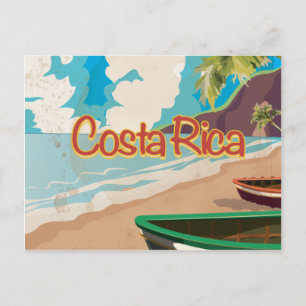 Costa Rica Vintage Travel Poster Postkarte