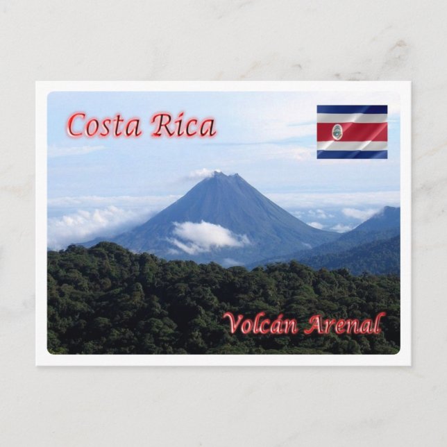 Costa Rica - Vulkan Arenal - Postkarte (Vorderseite)