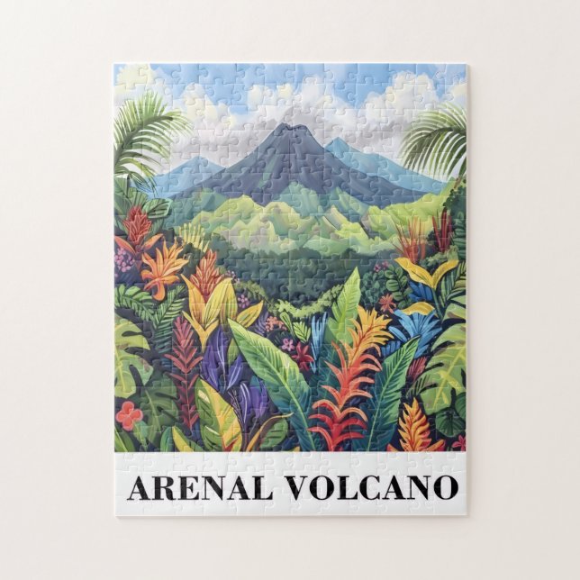 Costa Rica Vulkan Postkarte (Vertikal)
