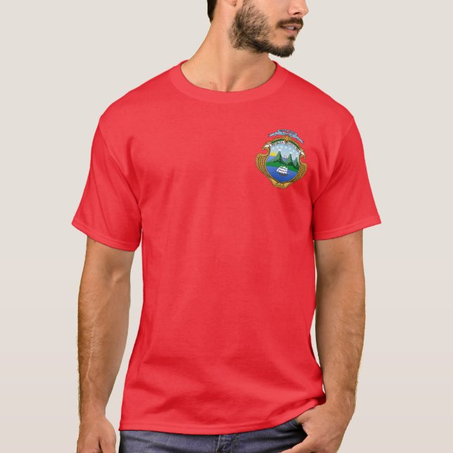 Costa Rica (Wappen/Flagge) T-Shirt (Vorderseite)