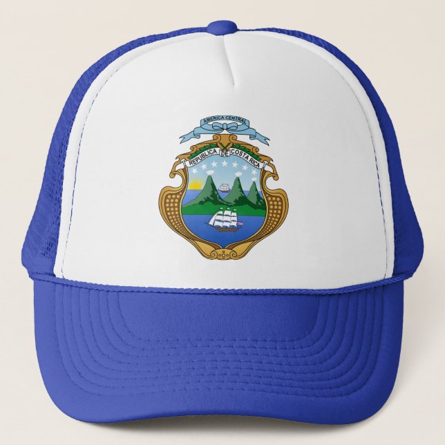 Costa Rica (Wappen/Flagge) Truckerkappe (Vorderseite)