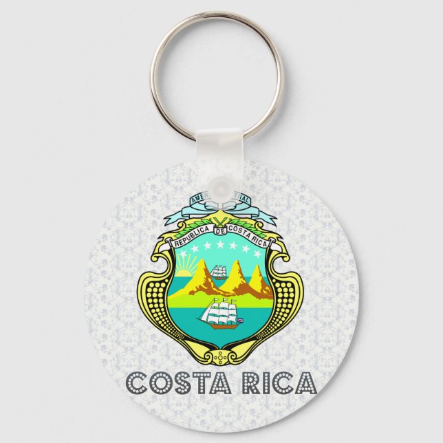 Costa Rica-Wappen Schlüsselanhänger (Vorderseite)