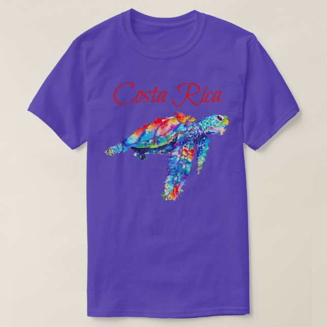 Costa Rica Wasserfarbenschildkröte1 T-Shirt (Design vorne)