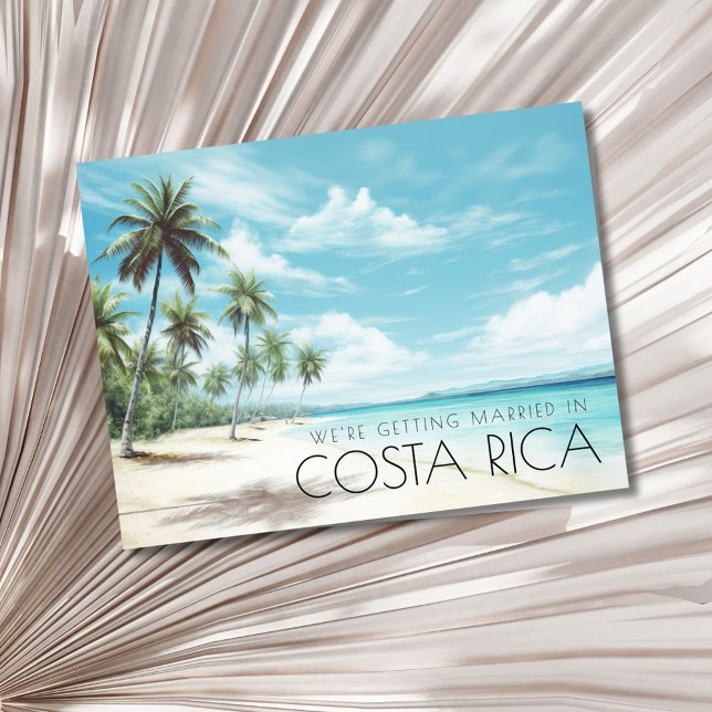 Costa Rica Wedding Save the Date Ankündigungspostkarte (Costa Rica Wedding Save the Date)