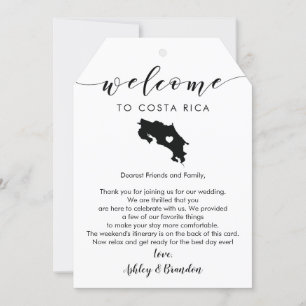 Costa Rica Wedding Willkommenstafel, Letter Itiner